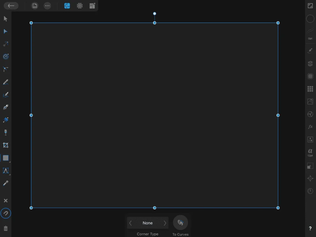 Affinity designer setting canvas up