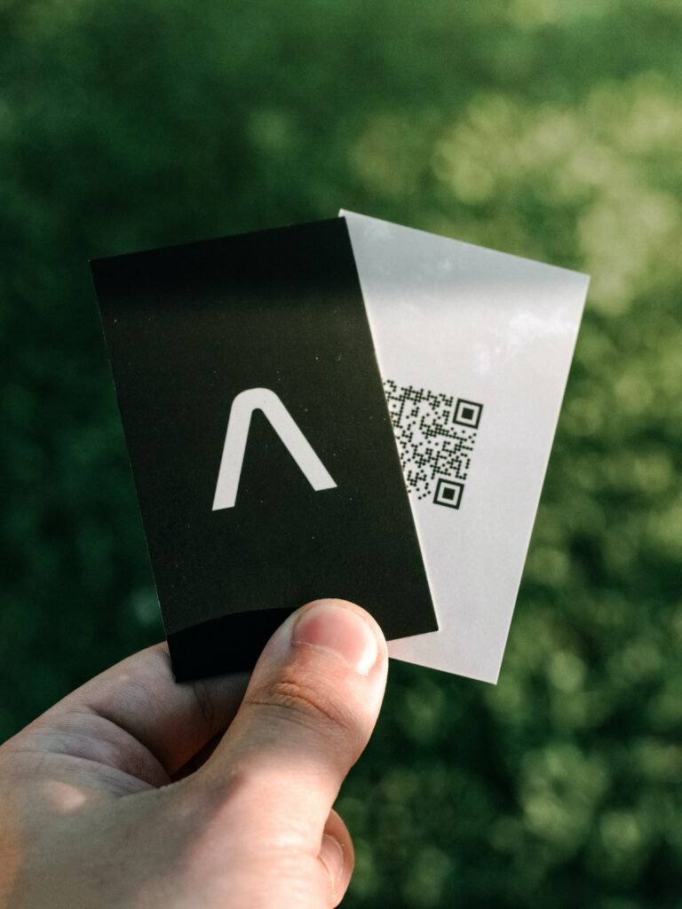 Modern QR code business card